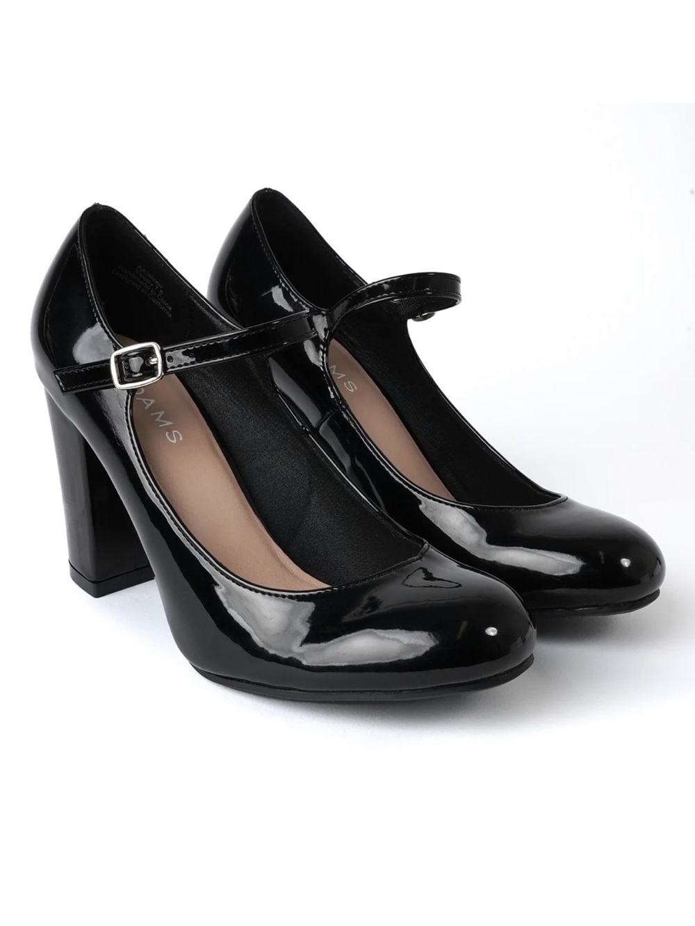 NWT (9.5) J.Adams (Skippy) - Classic Black Patent Mary Jane Block Heels (in box)